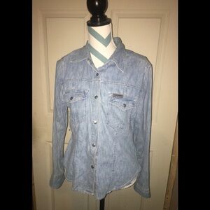 Calvin Klein-thick Jean shirt